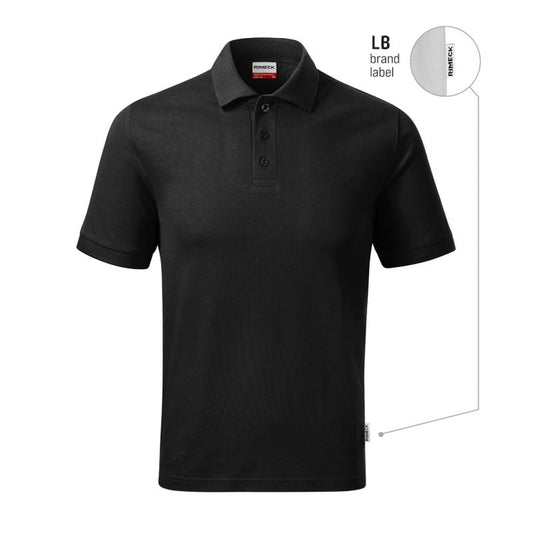 Men's Resist Heavy Polo Shirt (Black 01 (brand label)) Clothing/Lifestyle/T-shirts/Malfini/Polo Your Sports Performance