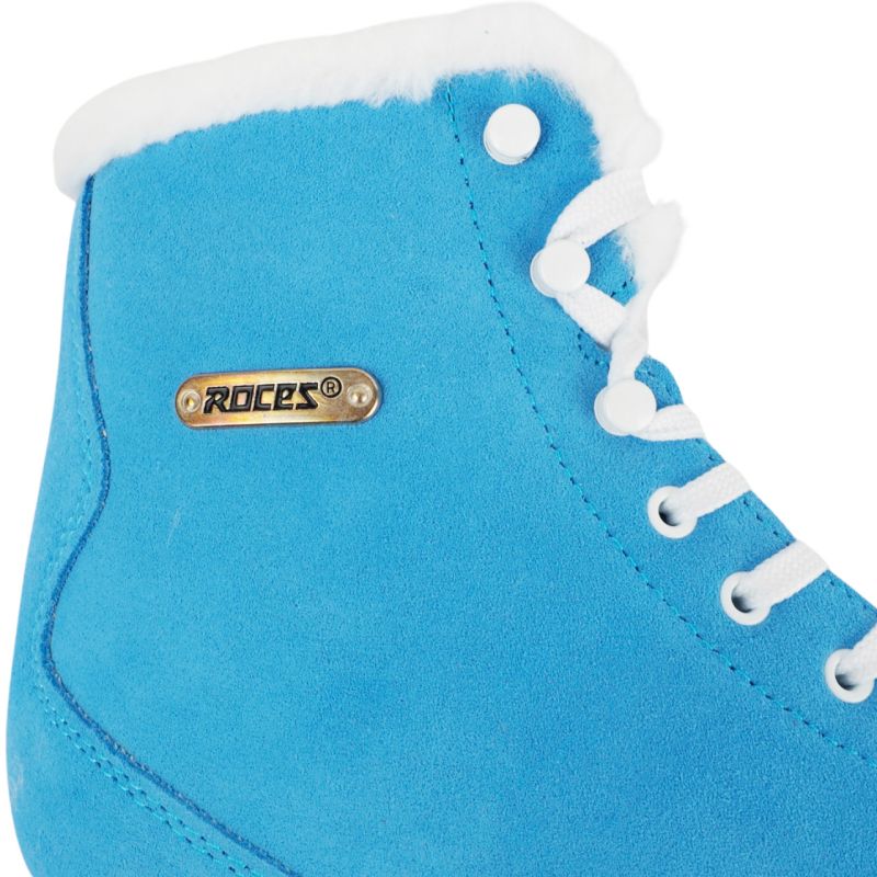 Roces Suede Eco-Fur Figure Skates Blue and White 450702 004 In preparation Your Sports Performance