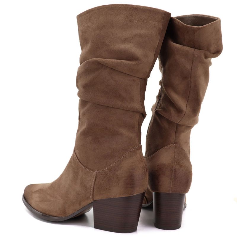 Beige Suede Boots Vinceza 58597