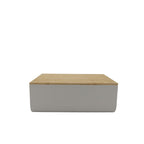 Alessi BG03 WG Mattina Bread Bin, Steel Bamboo Wood, Warm Gray AGD - Produkty/Sztućce i przybory kuchenne Your Sports Performance
