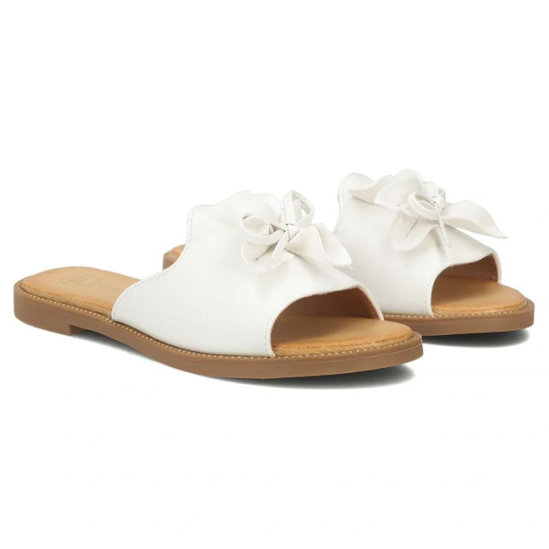 Women's white flower flip-flops Filippo DK7898 Filippo