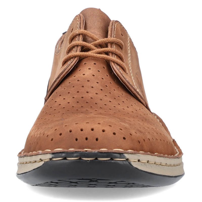 Rieker M RKR528 brown openwork leather shoes