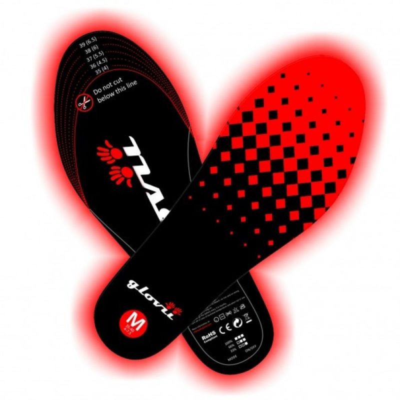 Glovii GW2M heated shoe insert (35, 36, 37, 38, 39, 40; black and red) Narciarstwo/Wkładki do butów Your Sports Performance