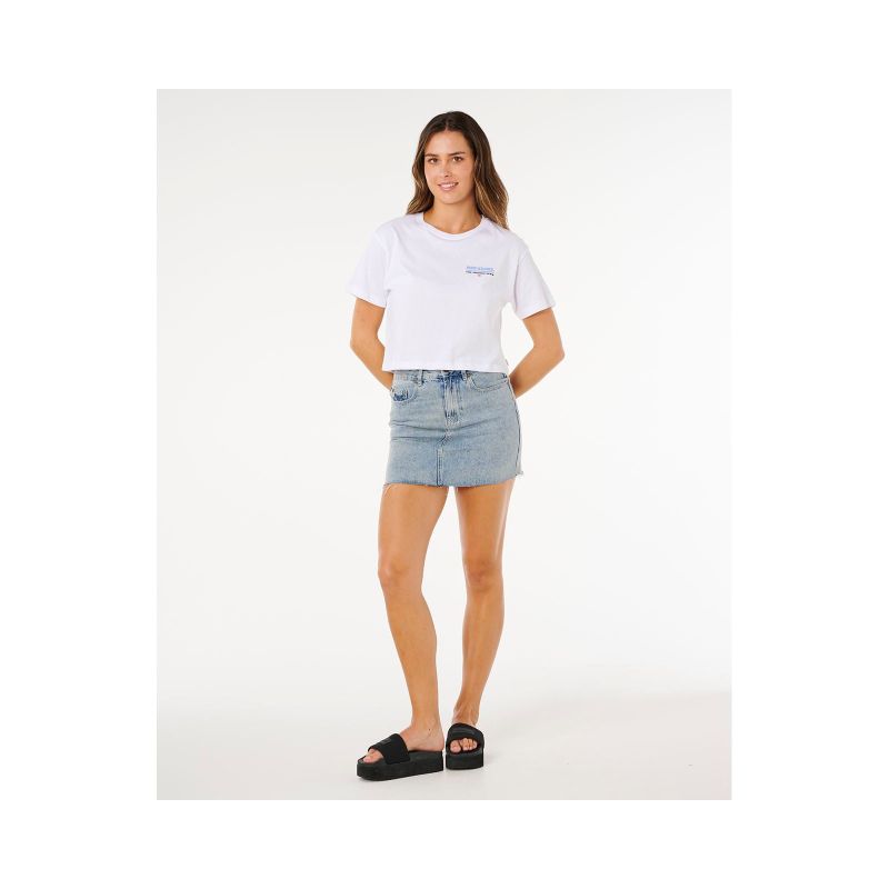 RIP CURL Hayley O Crop Tee Women's White