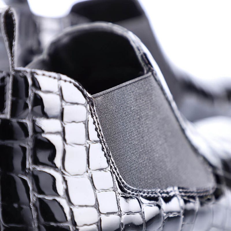 Rieker W R474 snakeskin leather ankle boots black