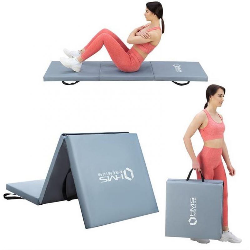 HMS MGS02 foldable gymnastics mattress gray 1800x600x500mm In preparation Your Sports Performance