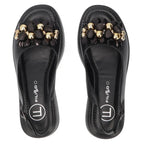 Women's leather wedge sandals, black, Filippo DS7577 Filippo