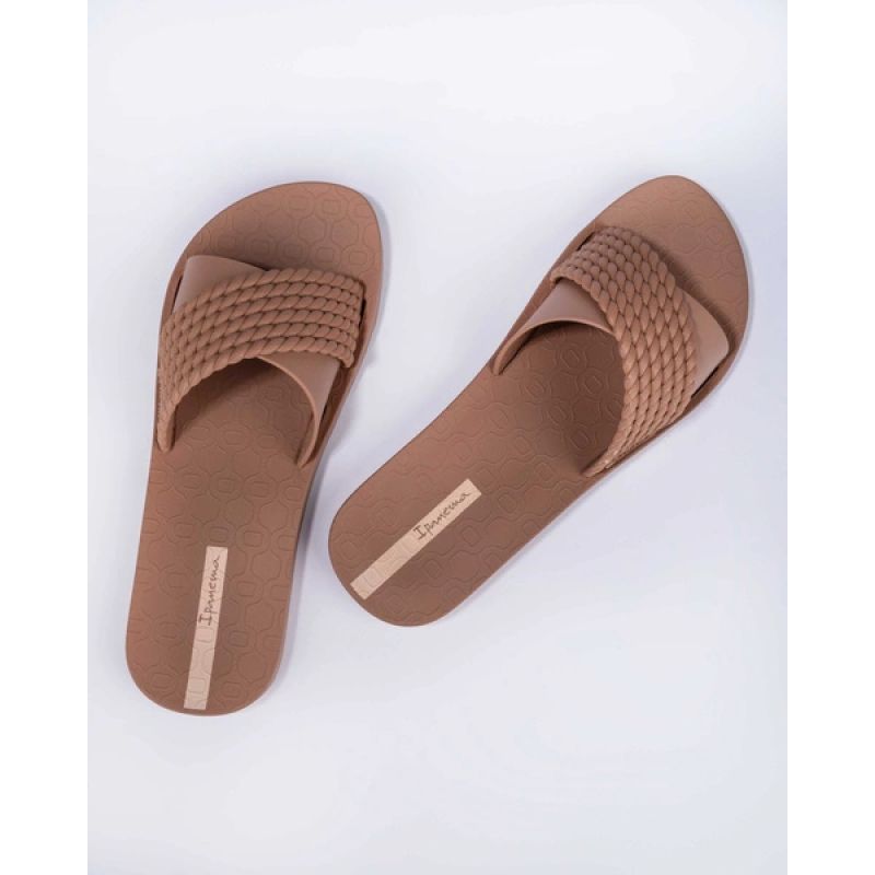 Ipanema women's flip-flops Street II fashionable comfortable brown slippers