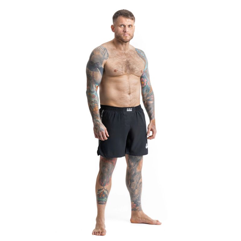 Black DBX Bushido MMA Shorts ODZIEŻ - Szorty treningowe Your Sports Performance