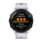Garmin Forerunner 265 46mm Black Bezel with Whitestone Case White and Blue Akcesoria sportowe i turystyczne/Zegarki sportowe Your Sports Performance