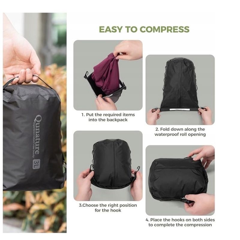 Qunature Waterproof Bike Bag Black 3L Qunature/Akcesoria Rowerowe/Torba Your Sports Performance