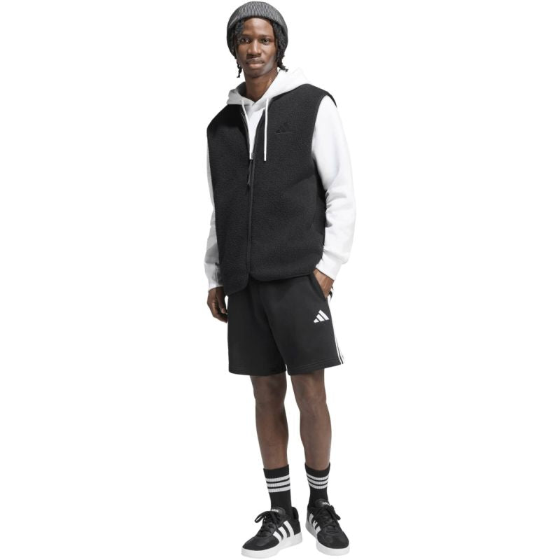 Men's adidas Essentials 3-Stripes French Terry Shorts Black KY6545