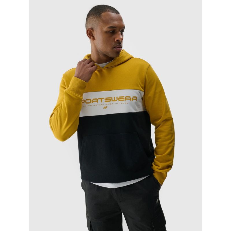 Men's sweatshirt with hood, open, 4F 4FWSS24TSWSM1032-71S *Kategoria tymczasowa Your Sports Performance