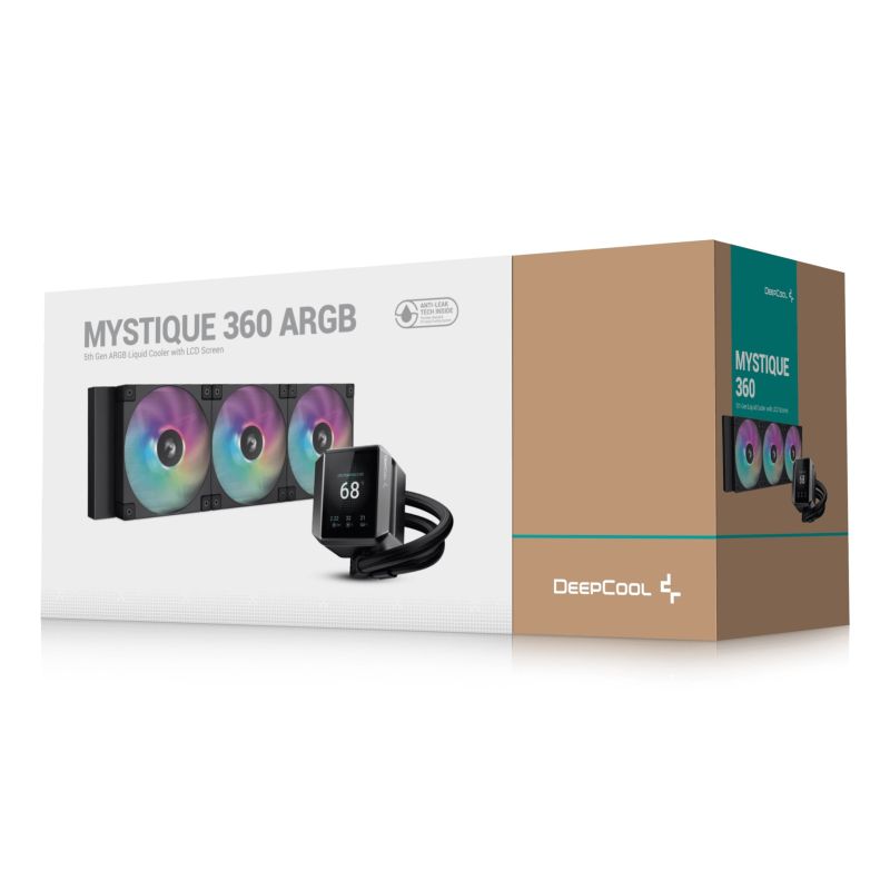 DeepCool MYSTIQUE 360 ARGB Processor All-in-one Liquid Cooler 12 cm Black 1 pc. Chłodzenie/Chłodzenie - zestawy chłodzenia wodnego Your Sports Performance