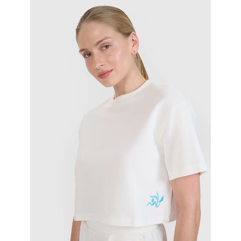 Women's crop top t-shirt 4F 4FWSS25TTSHF1977-11S *Kategoria tymczasowa Your Sports Performance