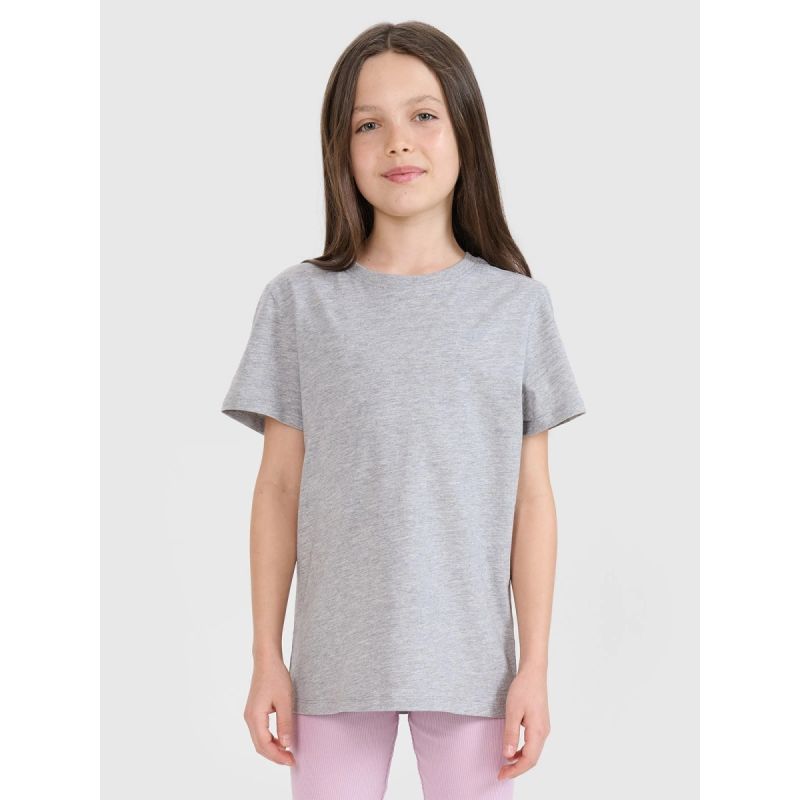 Regular plain girls' T-shirt 4F 4FJWSS25TTSHF2177-27M *Kategoria tymczasowa Your Sports Performance