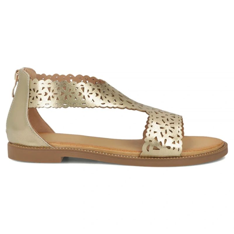 Women's openwork gold sandals Filippo DS7889
