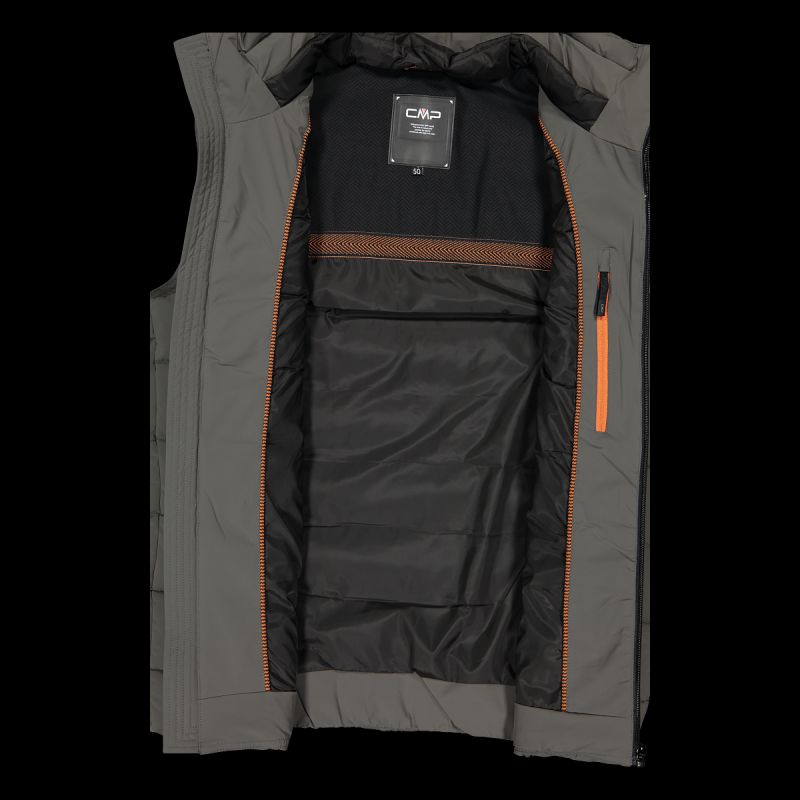 CMP men's insulated vest, winter sports vest, gray (34K0757/E910) CMP