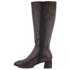 Women's brown leather high-heeled boots Sergio Leone KZ-31-S