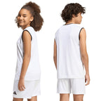 Kids' adidas Entrada 26 Sleeveless Jersey, White, KB3935