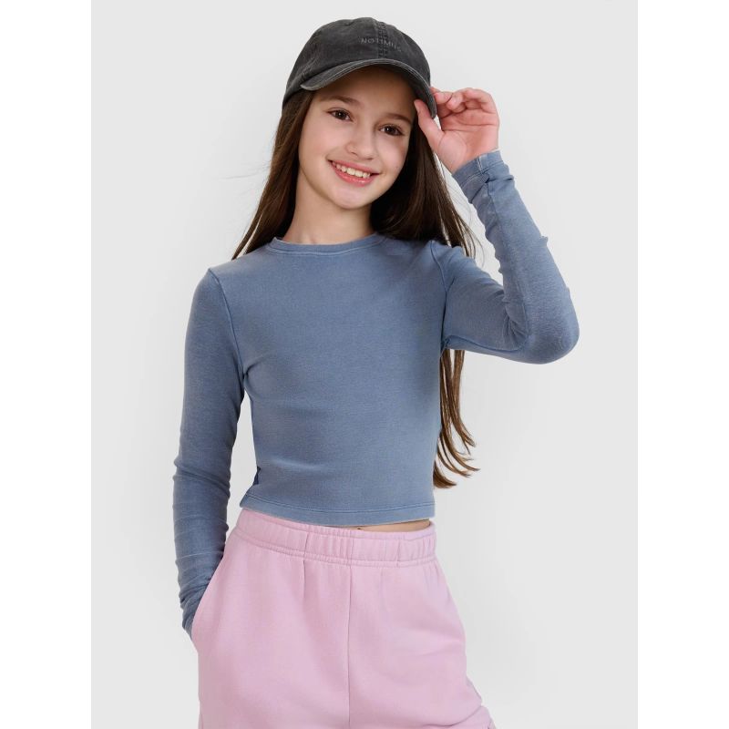 Longsleeve slim crop top plain girls 4F 4FJWSS25TLONF430-32S *Kategoria tymczasowa Your Sports Performance