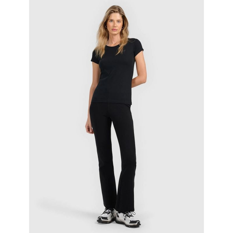 Women's knit leggings with flared legs 4F 4FRAW25TTIGF320-20S