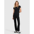 Women's knit leggings with flared legs 4F 4FRAW25TTIGF320-20S