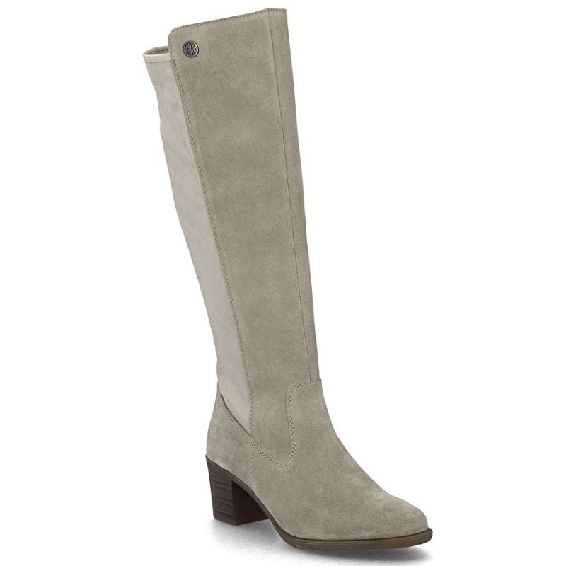 Women's leather insulated high-heeled boots, beige, Rieker Y2050-60