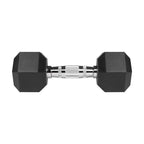 HEX 2x7 kg rubber-coated cast iron dumbbells REBEL ACTIVE To be categorized Your Sports Performance