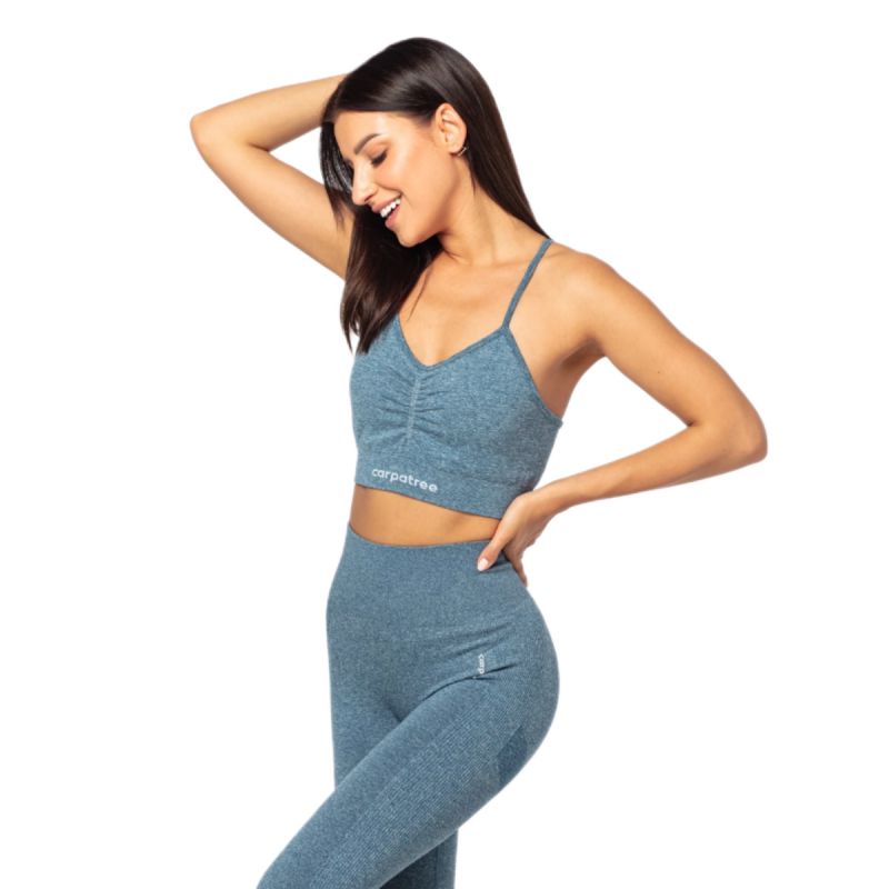 Carpatree Allure Blue Melange Seamless Sports Bra - CP-ASB-BM-BLUE Odzież/Odzież na co dzień Your Sports Performance