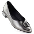Women's ballerinas with decorative heels, silver Potocki SZ12770 To be categorized Your Sports Performance