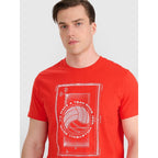 Men's regular t-shirt with volleyball print 4F 4FRAW25TTSHM3236-62S 4f