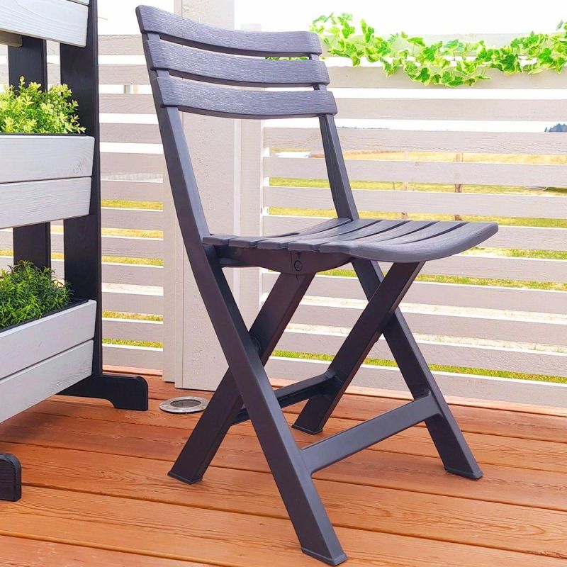 SET OF 4 FOLDABLE PLASTIC CATERING CHAIRS KOMODO ANTHRACITE Home and Garden/Garden Your Sports Performance