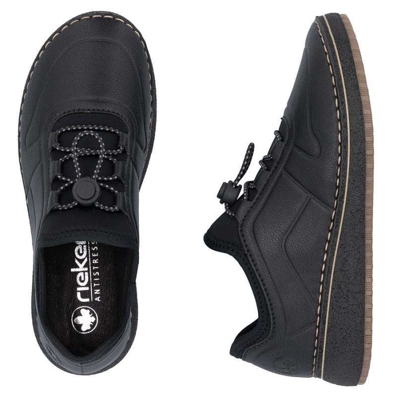 Rieker 50960-00 women's leather high-heeled shoes, black To be categorized Your Sports Performance