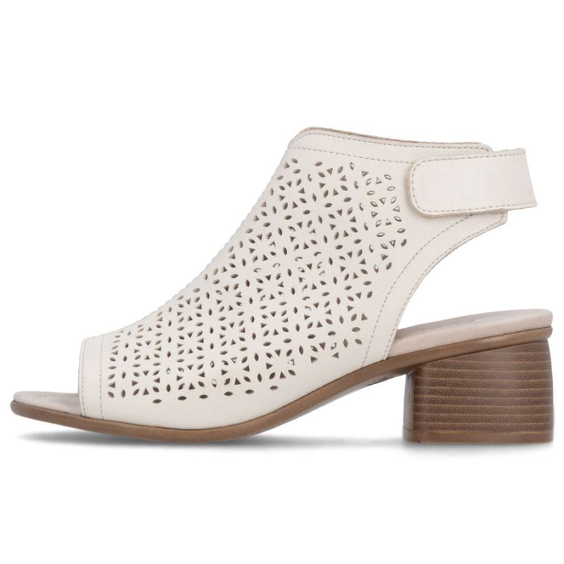 Women's beige leather closed sandals Remonte Rieker R8777-60 Rieker