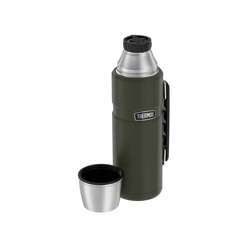 Thermos with drink holder 470 ml THERMOS - army green AGD - Produkty/Termosy i kubki termiczne Your Sports Performance
