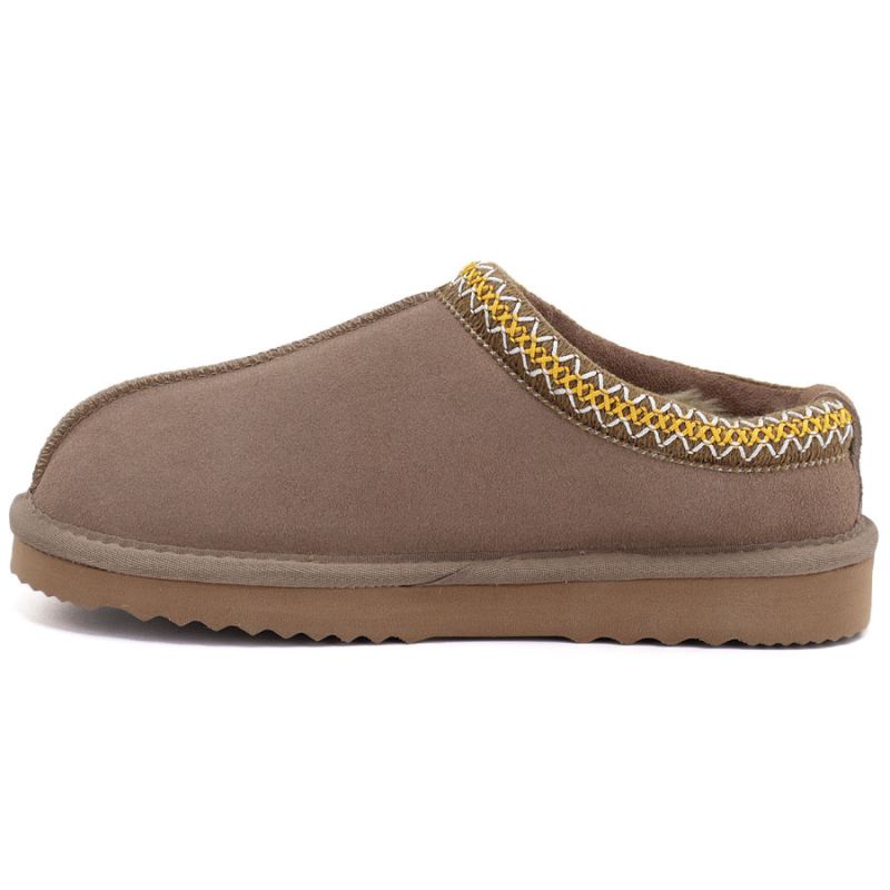 Beige leather insulated slides Vinceza 97970