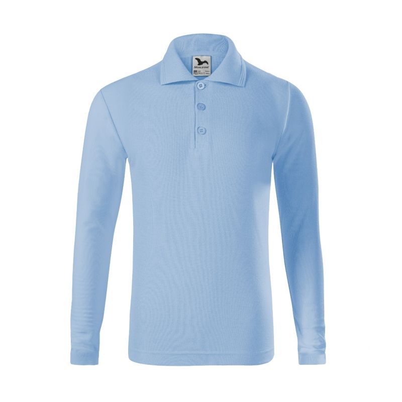Kids' Pique Polo LS Polo Shirt (Blue) In preparation Your Sports Performance
