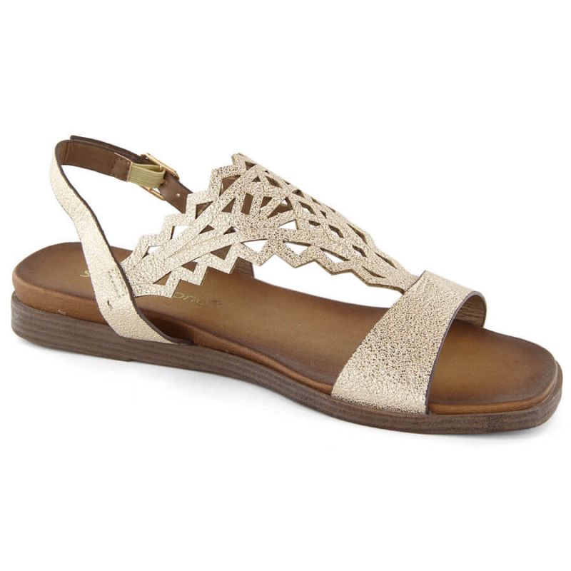 Sergio Leone W SK445 gold openwork flat sandals Footwear/Lifestyle/Sergio Leone Your Sports Performance