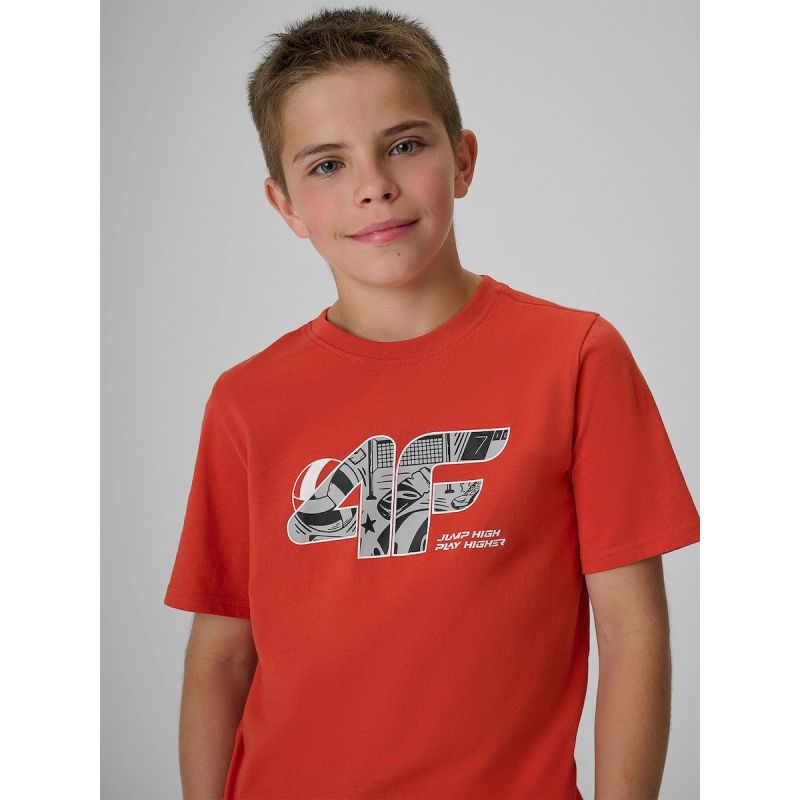 Boys' Regular-Fit Printed T-Shirt 4F 4FJRAW26TTSHM4349-062S