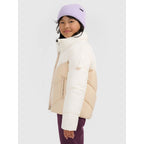 Girls' puffer jacket with synthetic down filling 4F 4FJRAW25TDJAF0807-12S
