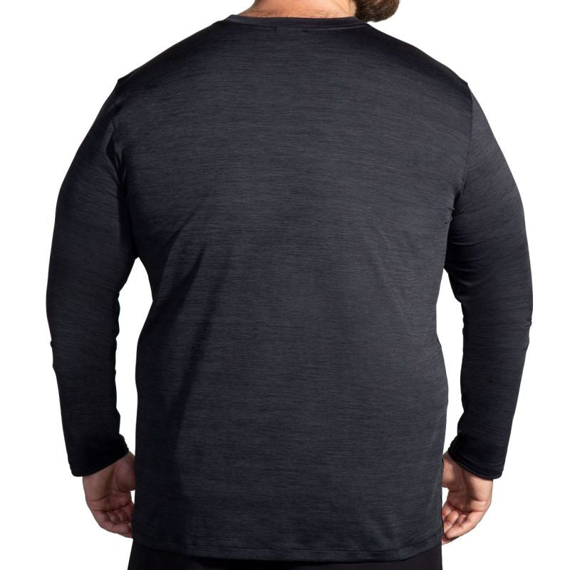 Men's Luxe Long Sleeve Running T-shirt, Black Import z Brooks/Brooks/Koszulki Your Sports Performance