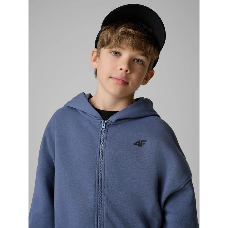Boy's loose hooded sweatshirt 4F 4FJRSS26TSWSM3051-33S