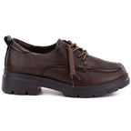 Jezzi JH03-3 women's brown leather shoes