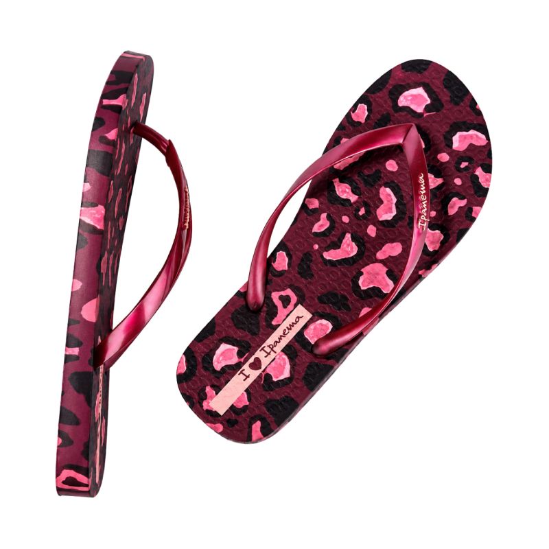 Ipanema Women's Animal Print Flip Flops Pink 83846-BP657