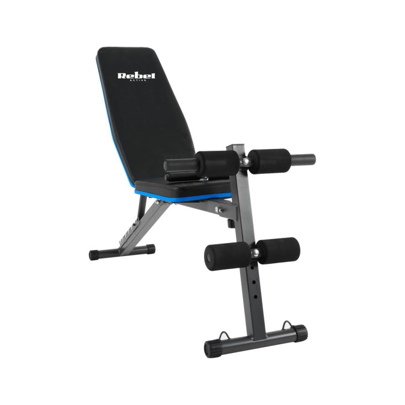 Inclined training bench with leg locks and rubber bands REBEL ACTIVE RBA-2003 To be categorized Your Sports Performance