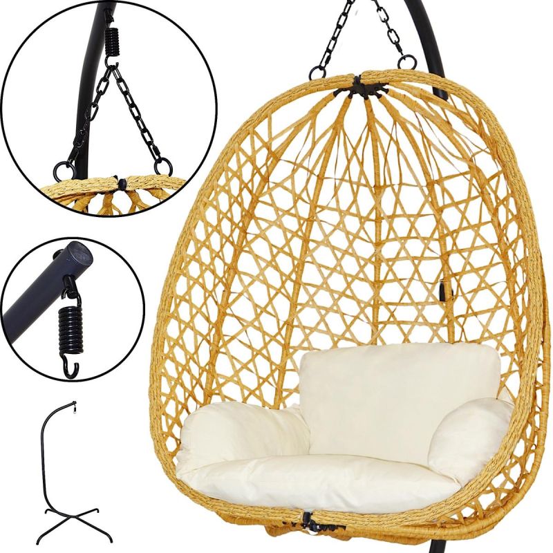 COCOON HANGING CHAIR 105x195CM BROWN Home and Garden/Garden Your Sports Performance