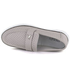 Vinceza 93221 women's gray leather moccasins Vinceza