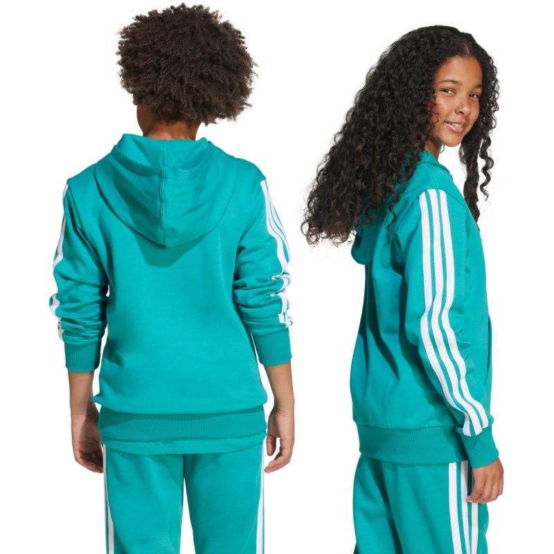 adidas 3 Stripes Fleece Hoodie 225 Turquoise JN2417 In preparation Adidas