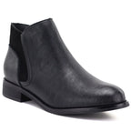 Women’s black lined leather ankle boots M.Daszyński SFY2648-1